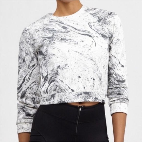 Koral Activewear Equate Ink Marble Zip Sweatshirt - Picture 3 of 9